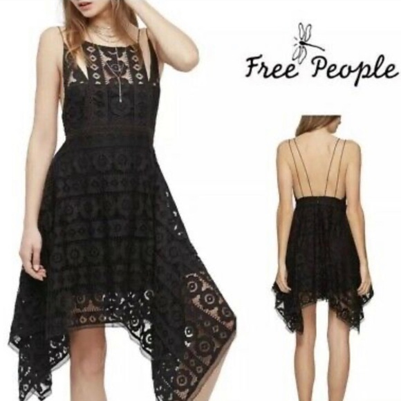 Free People Dresses & Skirts - Free People Like Honey Asymmetrical Lace Dress